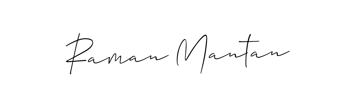 Raman Mantan stylish signature style. Best Handwritten Sign (Allison_Script) for my name. Handwritten Signature Collection Ideas for my name Raman Mantan. Raman Mantan signature style 2 images and pictures png
