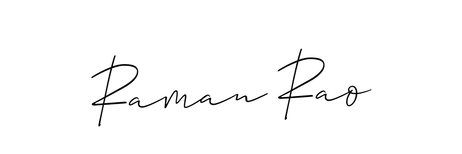 Raman Rao stylish signature style. Best Handwritten Sign (Allison_Script) for my name. Handwritten Signature Collection Ideas for my name Raman Rao. Raman Rao signature style 2 images and pictures png