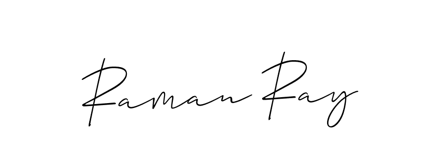 Allison_Script is a professional signature style that is perfect for those who want to add a touch of class to their signature. It is also a great choice for those who want to make their signature more unique. Get Raman Ray name to fancy signature for free. Raman Ray signature style 2 images and pictures png