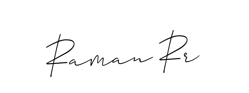 Make a beautiful signature design for name Raman Rr. With this signature (Allison_Script) style, you can create a handwritten signature for free. Raman Rr signature style 2 images and pictures png