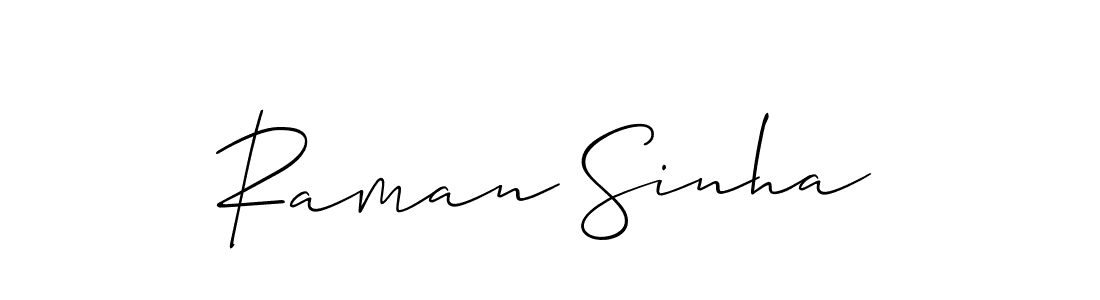 How to make Raman Sinha name signature. Use Allison_Script style for creating short signs online. This is the latest handwritten sign. Raman Sinha signature style 2 images and pictures png