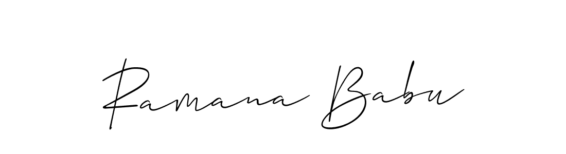 How to make Ramana Babu signature? Allison_Script is a professional autograph style. Create handwritten signature for Ramana Babu name. Ramana Babu signature style 2 images and pictures png