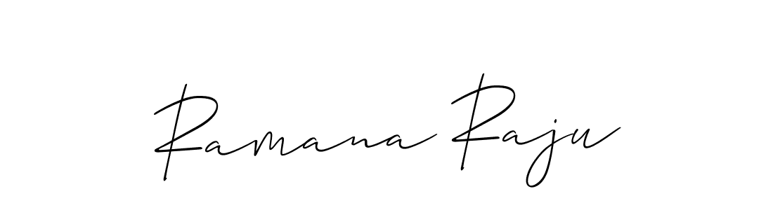 The best way (Allison_Script) to make a short signature is to pick only two or three words in your name. The name Ramana Raju include a total of six letters. For converting this name. Ramana Raju signature style 2 images and pictures png