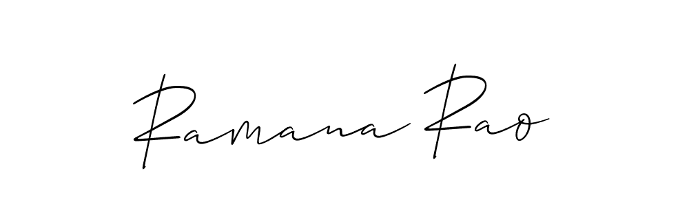 Make a beautiful signature design for name Ramana Rao. With this signature (Allison_Script) style, you can create a handwritten signature for free. Ramana Rao signature style 2 images and pictures png