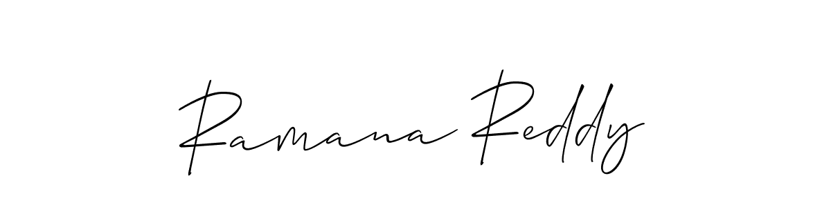 Allison_Script is a professional signature style that is perfect for those who want to add a touch of class to their signature. It is also a great choice for those who want to make their signature more unique. Get Ramana Reddy name to fancy signature for free. Ramana Reddy signature style 2 images and pictures png
