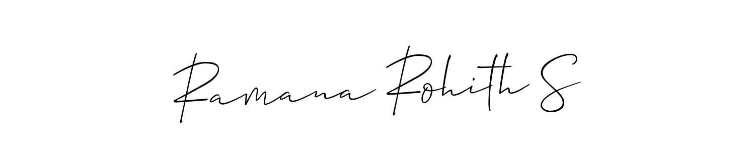 if you are searching for the best signature style for your name Ramana Rohith S. so please give up your signature search. here we have designed multiple signature styles  using Allison_Script. Ramana Rohith S signature style 2 images and pictures png