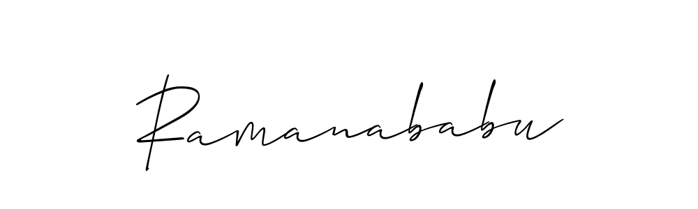 You should practise on your own different ways (Allison_Script) to write your name (Ramanababu) in signature. don't let someone else do it for you. Ramanababu signature style 2 images and pictures png