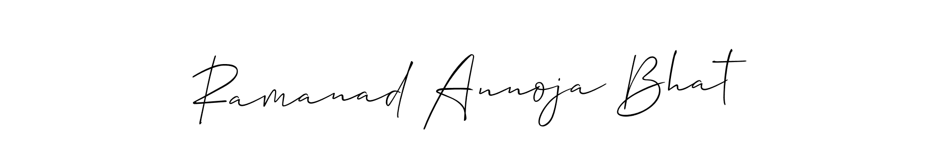 Make a beautiful signature design for name Ramanad Annoja Bhat. Use this online signature maker to create a handwritten signature for free. Ramanad Annoja Bhat signature style 2 images and pictures png