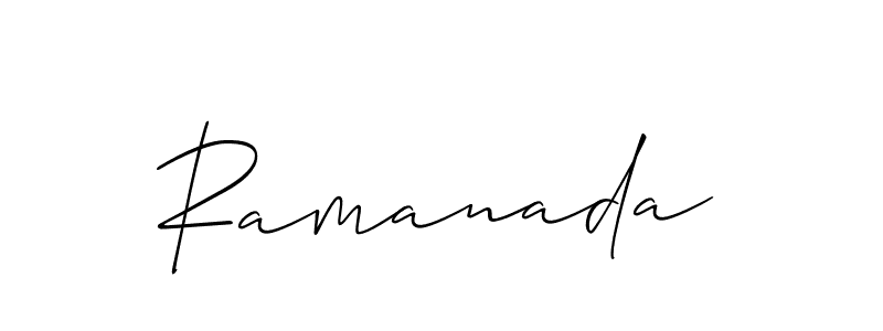 You should practise on your own different ways (Allison_Script) to write your name (Ramanada) in signature. don't let someone else do it for you. Ramanada signature style 2 images and pictures png