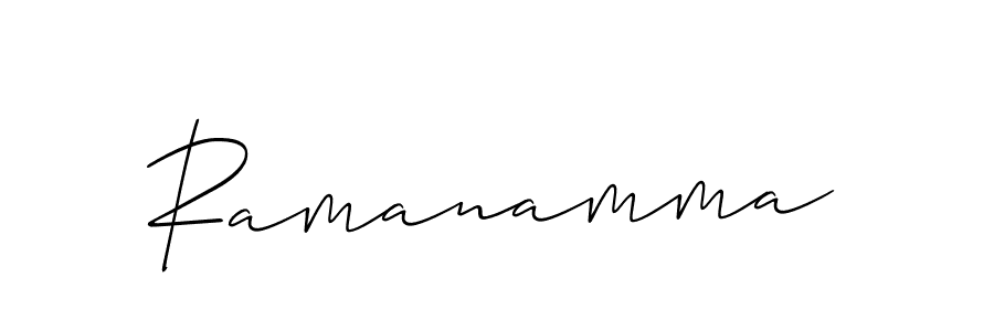 Use a signature maker to create a handwritten signature online. With this signature software, you can design (Allison_Script) your own signature for name Ramanamma. Ramanamma signature style 2 images and pictures png