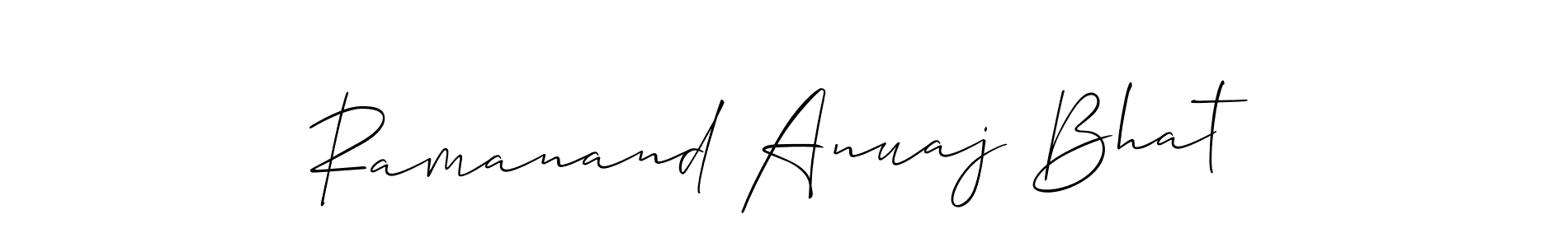 Check out images of Autograph of Ramanand Anuaj Bhat name. Actor Ramanand Anuaj Bhat Signature Style. Allison_Script is a professional sign style online. Ramanand Anuaj Bhat signature style 2 images and pictures png