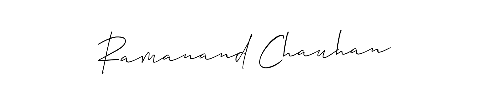 Use a signature maker to create a handwritten signature online. With this signature software, you can design (Allison_Script) your own signature for name Ramanand Chauhan. Ramanand Chauhan signature style 2 images and pictures png