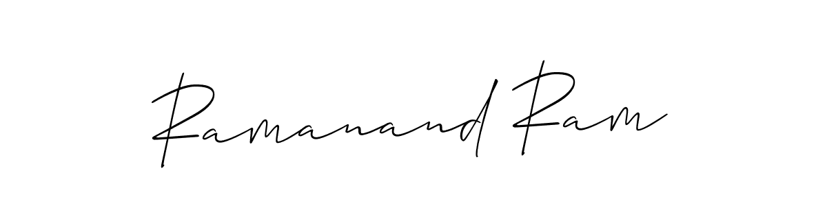 Make a beautiful signature design for name Ramanand Ram. With this signature (Allison_Script) style, you can create a handwritten signature for free. Ramanand Ram signature style 2 images and pictures png