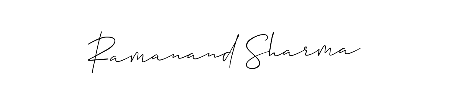 See photos of Ramanand Sharma official signature by Spectra . Check more albums & portfolios. Read reviews & check more about Allison_Script font. Ramanand Sharma signature style 2 images and pictures png