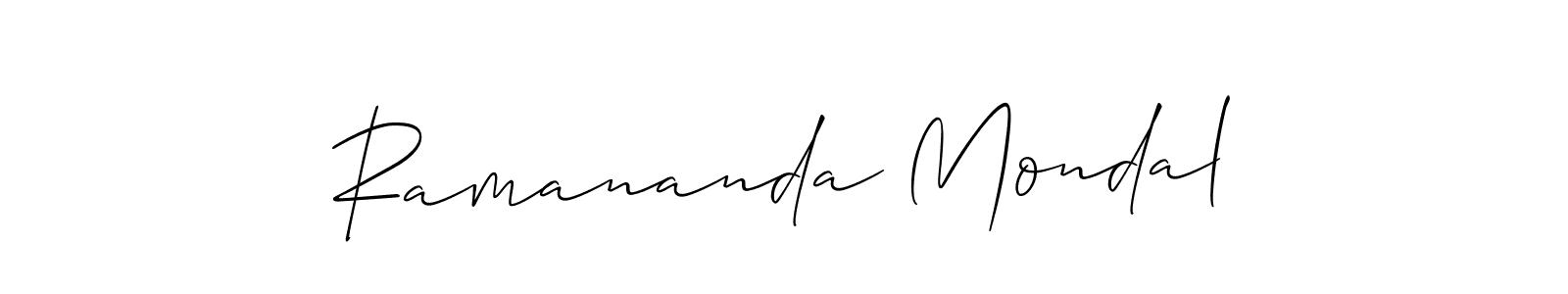 Make a short Ramananda Mondal signature style. Manage your documents anywhere anytime using Allison_Script. Create and add eSignatures, submit forms, share and send files easily. Ramananda Mondal signature style 2 images and pictures png