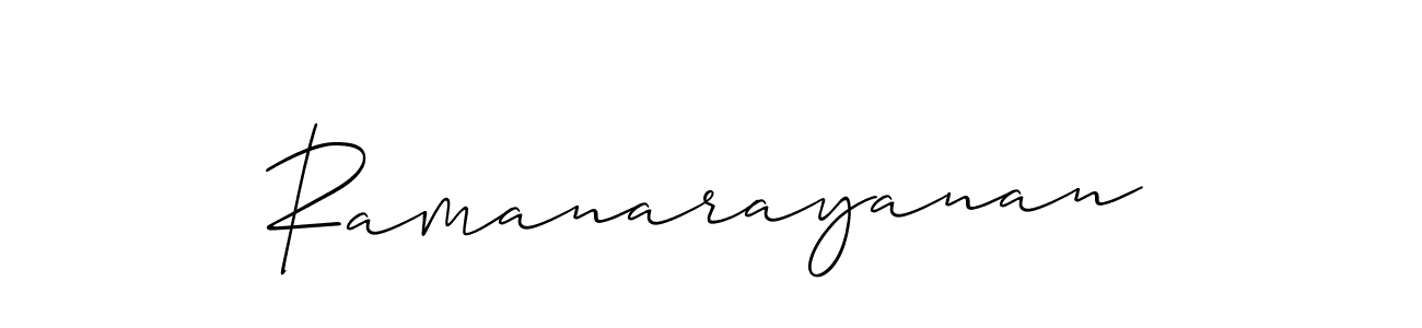 How to make Ramanarayanan signature? Allison_Script is a professional autograph style. Create handwritten signature for Ramanarayanan name. Ramanarayanan signature style 2 images and pictures png