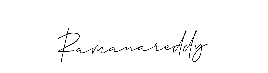 Use a signature maker to create a handwritten signature online. With this signature software, you can design (Allison_Script) your own signature for name Ramanareddy. Ramanareddy signature style 2 images and pictures png