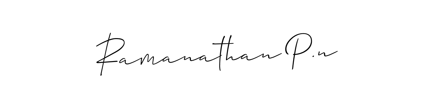 Use a signature maker to create a handwritten signature online. With this signature software, you can design (Allison_Script) your own signature for name Ramanathan P.n. Ramanathan P.n signature style 2 images and pictures png