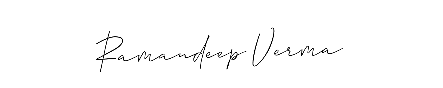 Design your own signature with our free online signature maker. With this signature software, you can create a handwritten (Allison_Script) signature for name Ramandeep Verma. Ramandeep Verma signature style 2 images and pictures png