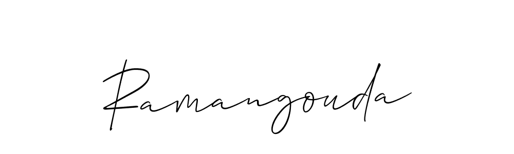 How to make Ramangouda name signature. Use Allison_Script style for creating short signs online. This is the latest handwritten sign. Ramangouda signature style 2 images and pictures png