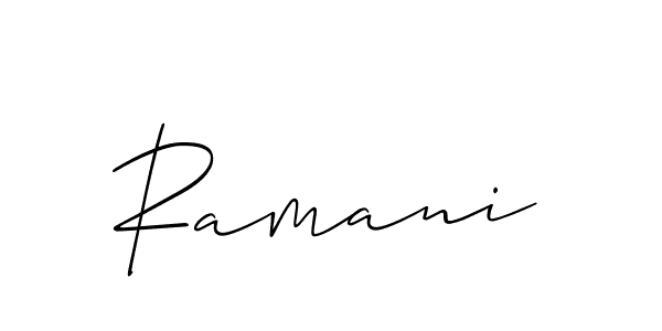 How to make Ramani signature? Allison_Script is a professional autograph style. Create handwritten signature for Ramani name. Ramani signature style 2 images and pictures png