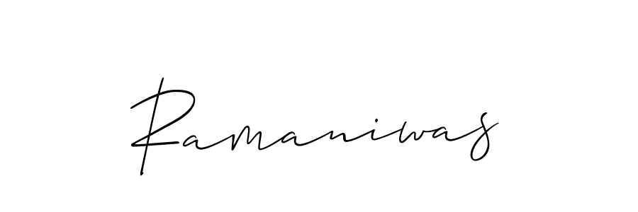 Make a beautiful signature design for name Ramaniwas. With this signature (Allison_Script) style, you can create a handwritten signature for free. Ramaniwas signature style 2 images and pictures png