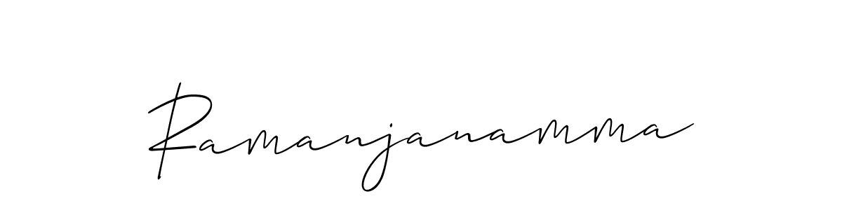 How to Draw Ramanjanamma signature style? Allison_Script is a latest design signature styles for name Ramanjanamma. Ramanjanamma signature style 2 images and pictures png