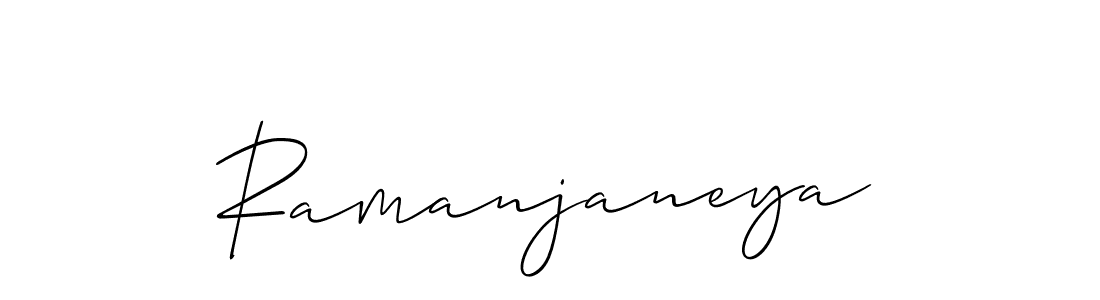 How to make Ramanjaneya name signature. Use Allison_Script style for creating short signs online. This is the latest handwritten sign. Ramanjaneya signature style 2 images and pictures png