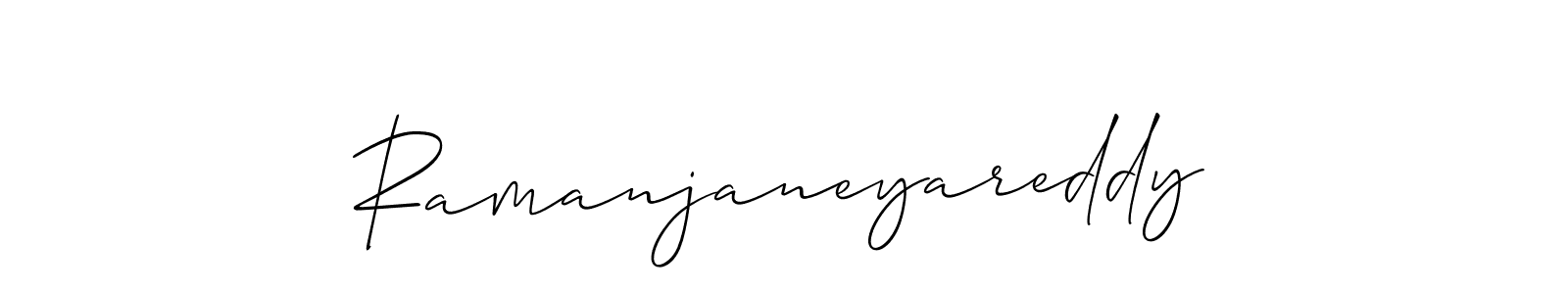 Make a beautiful signature design for name Ramanjaneyareddy. With this signature (Allison_Script) style, you can create a handwritten signature for free. Ramanjaneyareddy signature style 2 images and pictures png