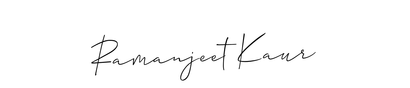 Use a signature maker to create a handwritten signature online. With this signature software, you can design (Allison_Script) your own signature for name Ramanjeet Kaur. Ramanjeet Kaur signature style 2 images and pictures png