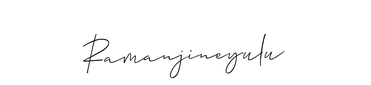 Use a signature maker to create a handwritten signature online. With this signature software, you can design (Allison_Script) your own signature for name Ramanjineyulu. Ramanjineyulu signature style 2 images and pictures png