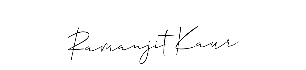 It looks lik you need a new signature style for name Ramanjit Kaur. Design unique handwritten (Allison_Script) signature with our free signature maker in just a few clicks. Ramanjit Kaur signature style 2 images and pictures png