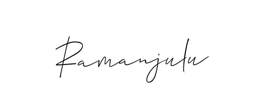 Make a beautiful signature design for name Ramanjulu. With this signature (Allison_Script) style, you can create a handwritten signature for free. Ramanjulu signature style 2 images and pictures png