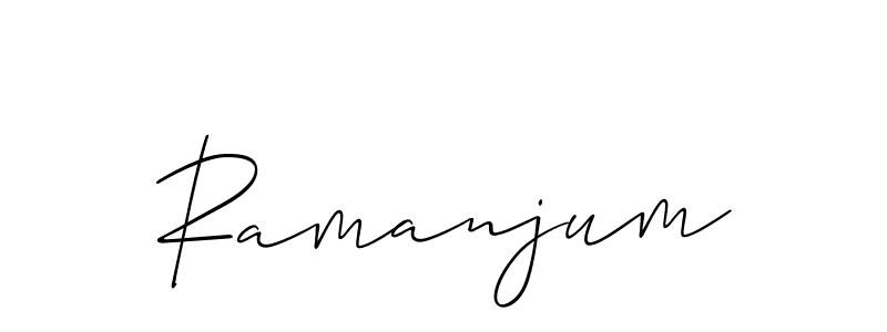 if you are searching for the best signature style for your name Ramanjum. so please give up your signature search. here we have designed multiple signature styles  using Allison_Script. Ramanjum signature style 2 images and pictures png