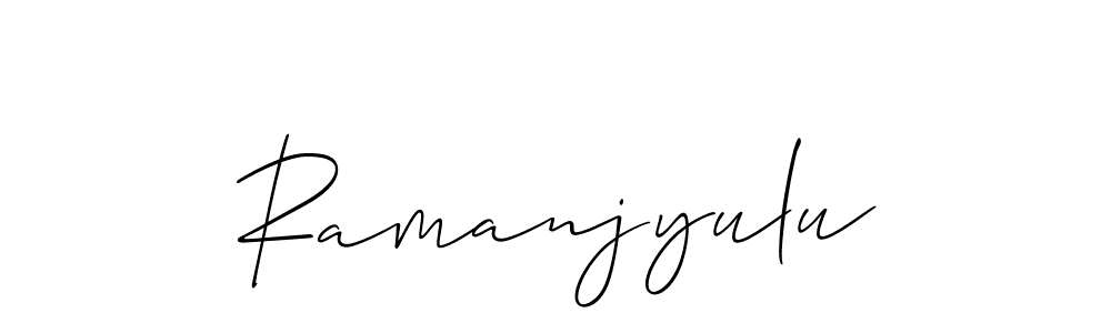 Design your own signature with our free online signature maker. With this signature software, you can create a handwritten (Allison_Script) signature for name Ramanjyulu. Ramanjyulu signature style 2 images and pictures png