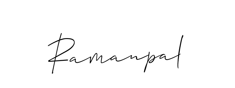 How to make Ramanpal name signature. Use Allison_Script style for creating short signs online. This is the latest handwritten sign. Ramanpal signature style 2 images and pictures png