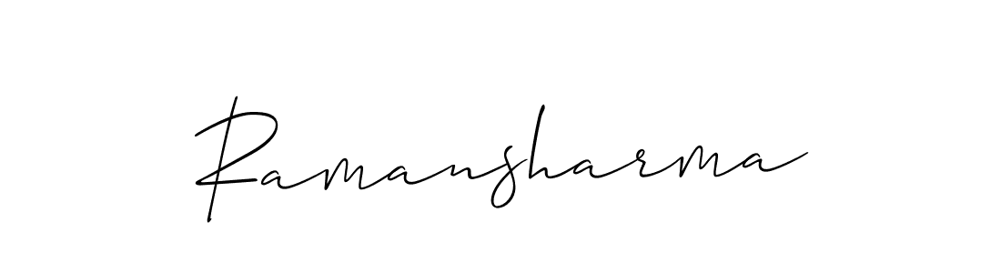Design your own signature with our free online signature maker. With this signature software, you can create a handwritten (Allison_Script) signature for name Ramansharma. Ramansharma signature style 2 images and pictures png