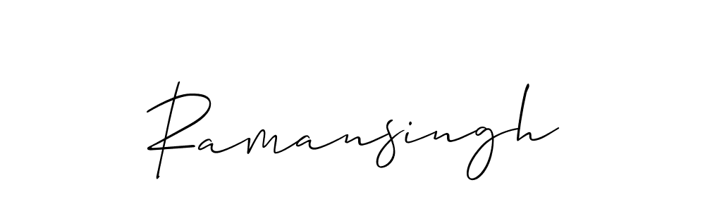 How to make Ramansingh signature? Allison_Script is a professional autograph style. Create handwritten signature for Ramansingh name. Ramansingh signature style 2 images and pictures png