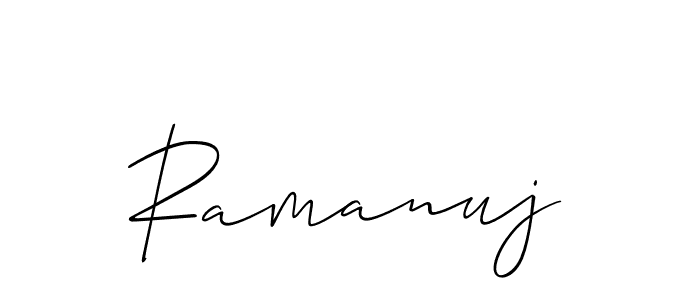 Make a beautiful signature design for name Ramanuj. With this signature (Allison_Script) style, you can create a handwritten signature for free. Ramanuj signature style 2 images and pictures png