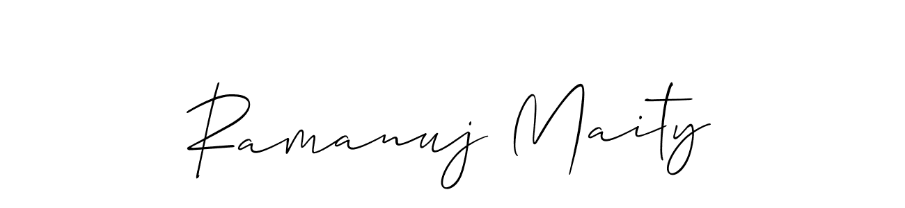 Make a short Ramanuj Maity signature style. Manage your documents anywhere anytime using Allison_Script. Create and add eSignatures, submit forms, share and send files easily. Ramanuj Maity signature style 2 images and pictures png