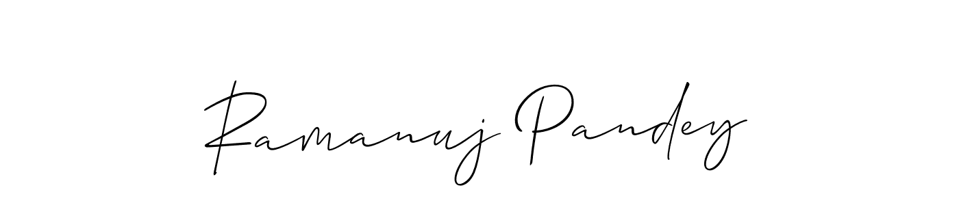 Design your own signature with our free online signature maker. With this signature software, you can create a handwritten (Allison_Script) signature for name Ramanuj Pandey. Ramanuj Pandey signature style 2 images and pictures png