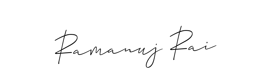 How to make Ramanuj Rai signature? Allison_Script is a professional autograph style. Create handwritten signature for Ramanuj Rai name. Ramanuj Rai signature style 2 images and pictures png