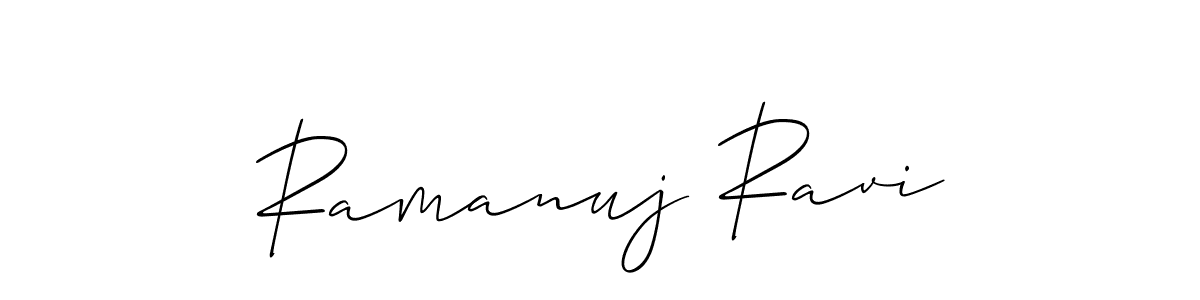Make a beautiful signature design for name Ramanuj Ravi. With this signature (Allison_Script) style, you can create a handwritten signature for free. Ramanuj Ravi signature style 2 images and pictures png