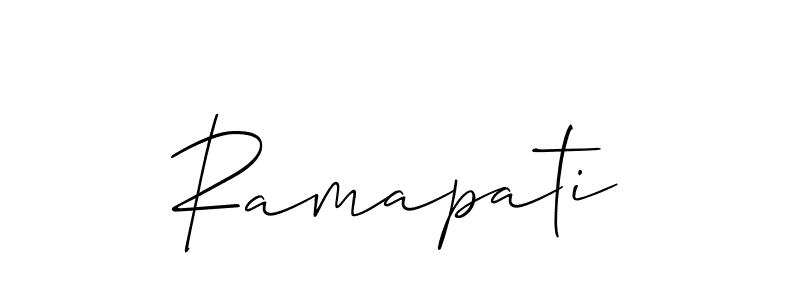 Also You can easily find your signature by using the search form. We will create Ramapati name handwritten signature images for you free of cost using Allison_Script sign style. Ramapati signature style 2 images and pictures png