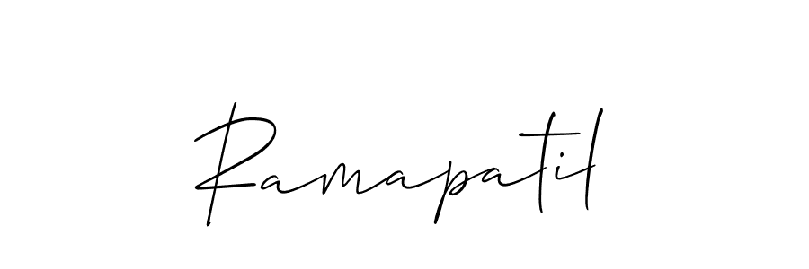 Create a beautiful signature design for name Ramapatil. With this signature (Allison_Script) fonts, you can make a handwritten signature for free. Ramapatil signature style 2 images and pictures png