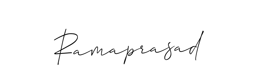 Use a signature maker to create a handwritten signature online. With this signature software, you can design (Allison_Script) your own signature for name Ramaprasad. Ramaprasad signature style 2 images and pictures png