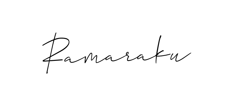 How to make Ramaraku signature? Allison_Script is a professional autograph style. Create handwritten signature for Ramaraku name. Ramaraku signature style 2 images and pictures png