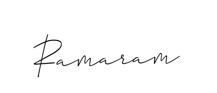 Create a beautiful signature design for name Ramaram. With this signature (Allison_Script) fonts, you can make a handwritten signature for free. Ramaram signature style 2 images and pictures png