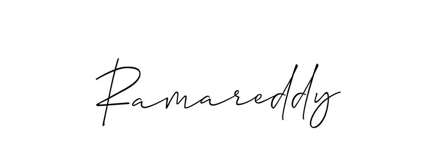 Design your own signature with our free online signature maker. With this signature software, you can create a handwritten (Allison_Script) signature for name Ramareddy. Ramareddy signature style 2 images and pictures png