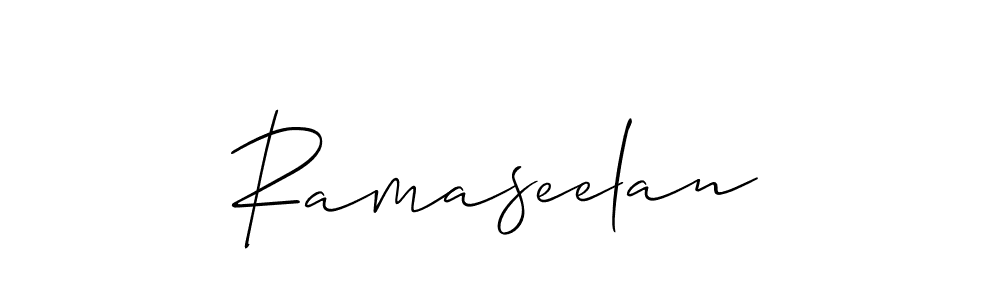 Create a beautiful signature design for name Ramaseelan. With this signature (Allison_Script) fonts, you can make a handwritten signature for free. Ramaseelan signature style 2 images and pictures png